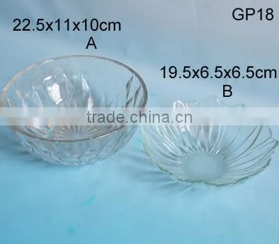 different shape featured glass bowl
