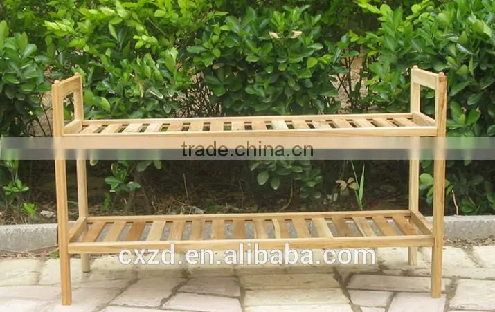 new creative two-tier walnut shoe rack