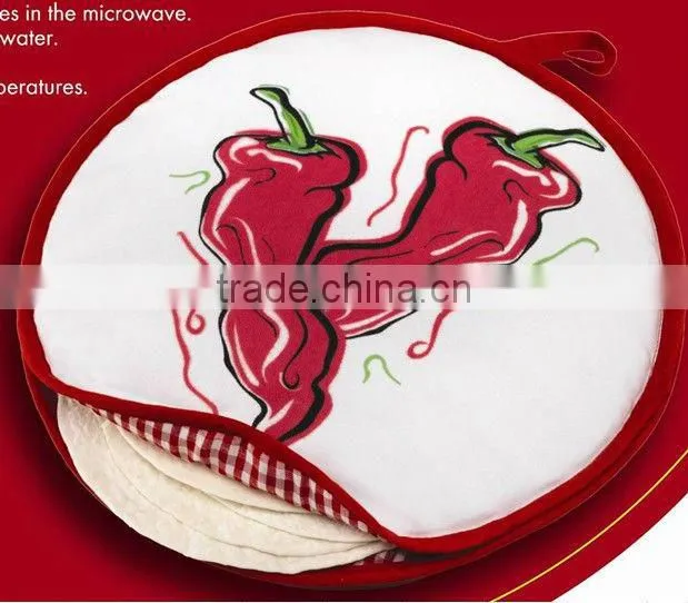 100% Cotton Tortilla Warmer,Microwave Tortilla Warmer,Customized Printing Tortilla Warmer