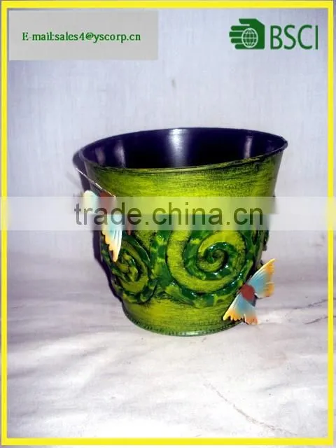 Metal Flower Pot Garden Home With 3D Metal Application Iron Flower Pot Stand