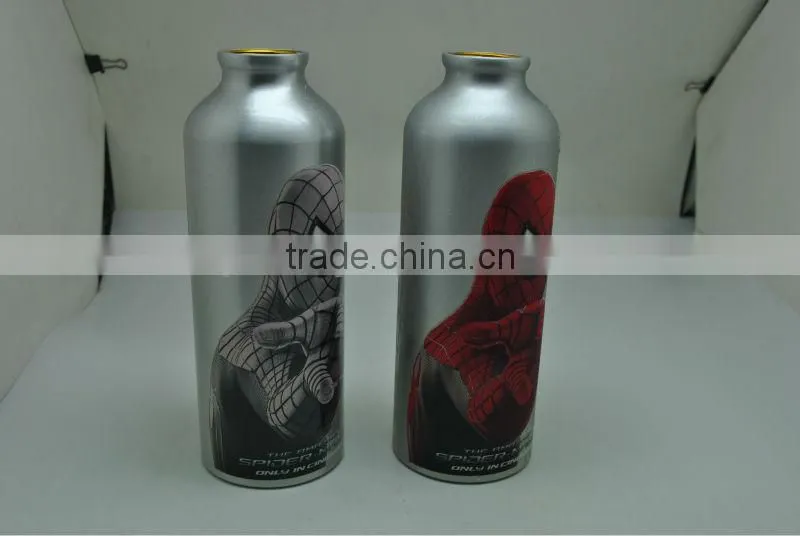 Cold color changing Aluminum Bottle Spiderman