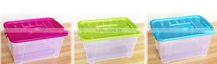 9L Toys Kits Clear Large Plastic Storage Bin&Box with Lids