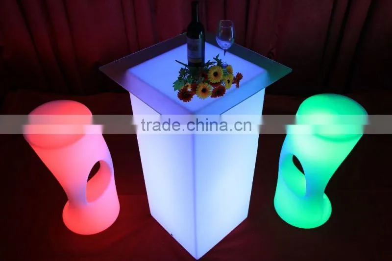 Rechargeable battery disco modern glowing furniture with IR remote control