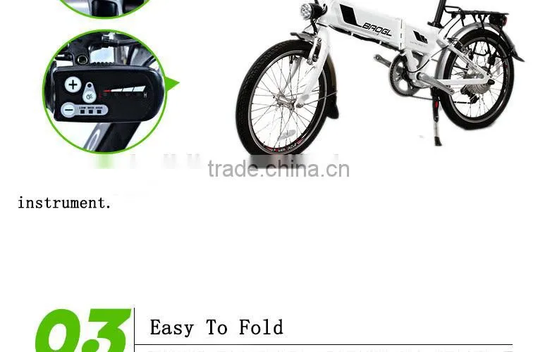 20 inch folding bicycle electric foldable bike with hidden battery