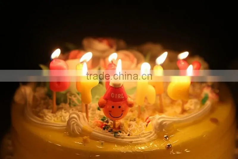 Carton Boy and Girl Shape Birthday Candle for Children