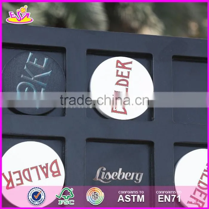 2017 New design funny kids toy wooden tic tac toe game W01B037
