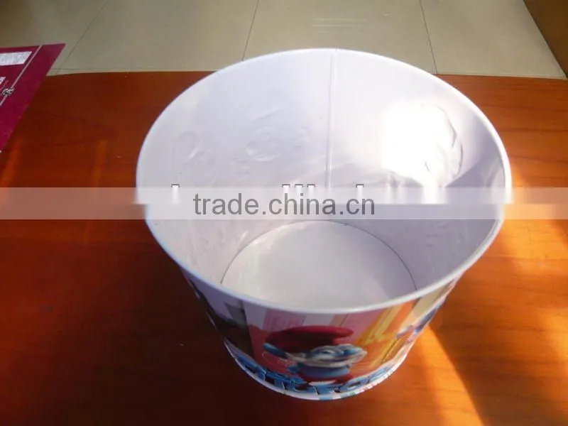 Popcorn packing tin bucket