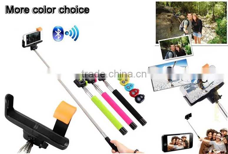 Adjustable Handheld Selfie Stick Monopod with Bluetooth Wireless Remote