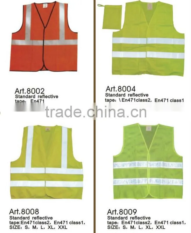 100%Polyester tricot Hi-vis reflective tape S-4XL