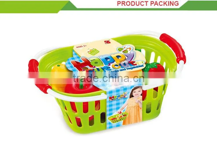 Hot sale kids pretend play set plastic toys fake fruit and vegetables