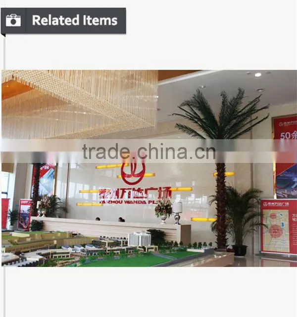 China 2015 artificial coconut palm tree manufacturing plant desiccated coconut for shopping mall