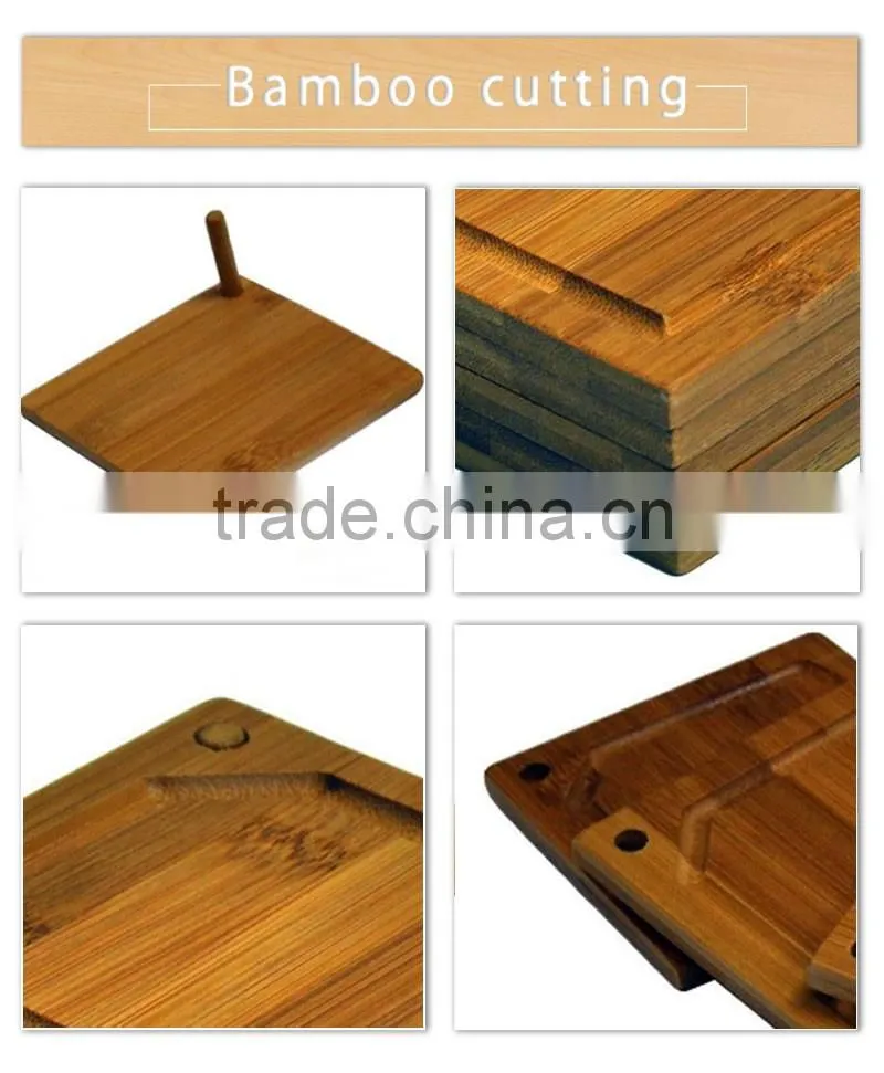 HealthPro Bar 5 Piece Organic Moso Bamboo Heavy Duty Round & Square Coaster Set