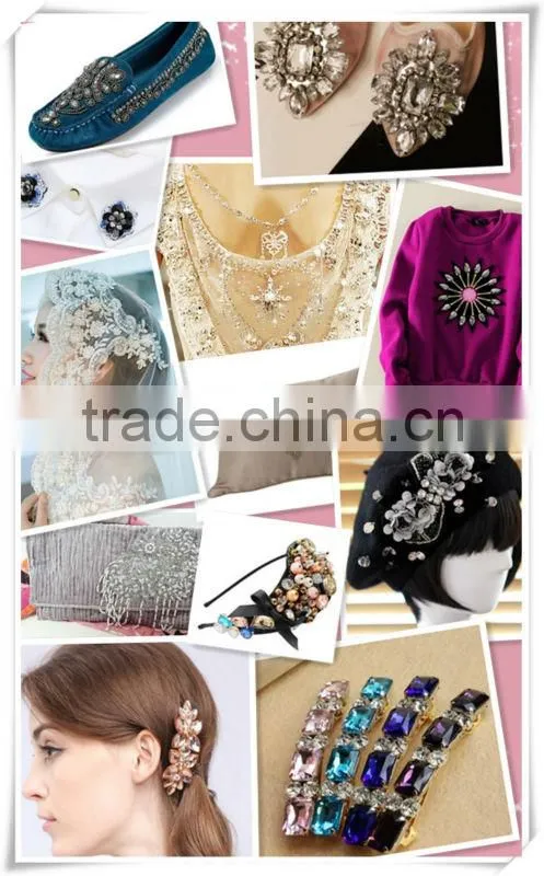 Hot Sale Clothing Flower Embroidery Patch Fabric Accessories Craft WEF-338