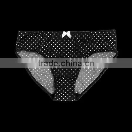 Mass style solid black moda/spandex briefs women underwear