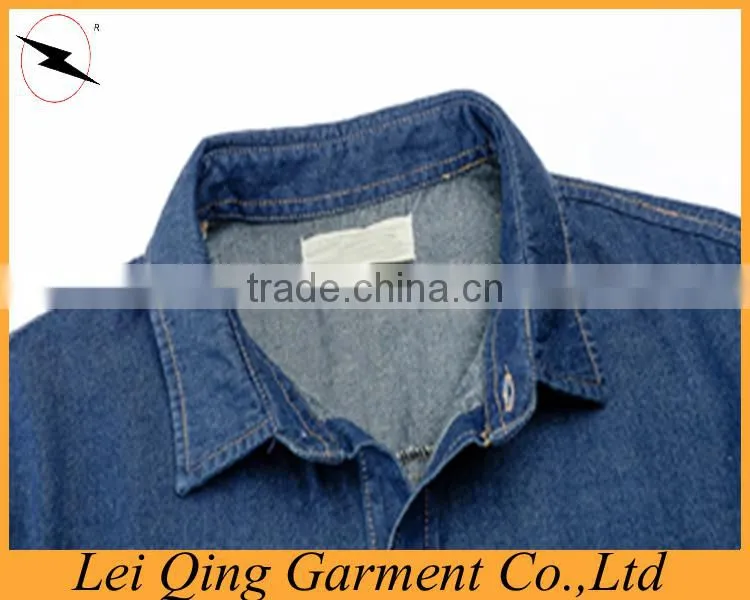 Fashion long sleeve man denim shirt 2015