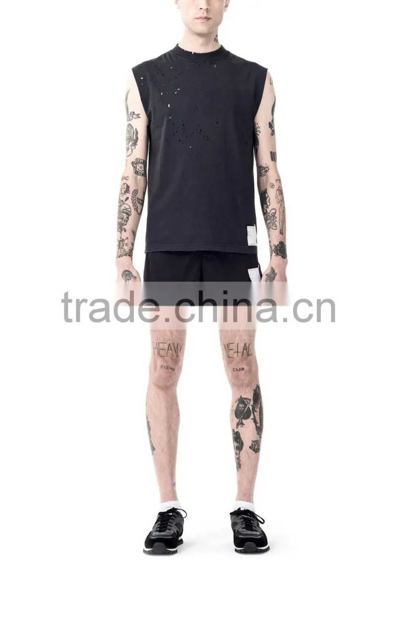 eaten muscle tee with custom logo for man