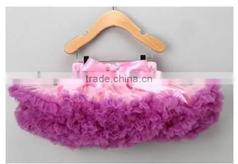 Children's Boutique Super Fluffy Drop Ballet Ruffled Satin Belt Bow Tutu Chiffon Party Clothing Girls' Fluffy Pettiskirts
