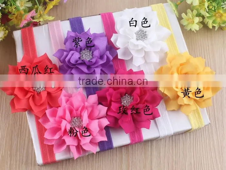 2014 Newest Styles Cute kids bowknot Elastic hair accessories Baby Girl Headband beautiful Baby Girl Headband fast delivery