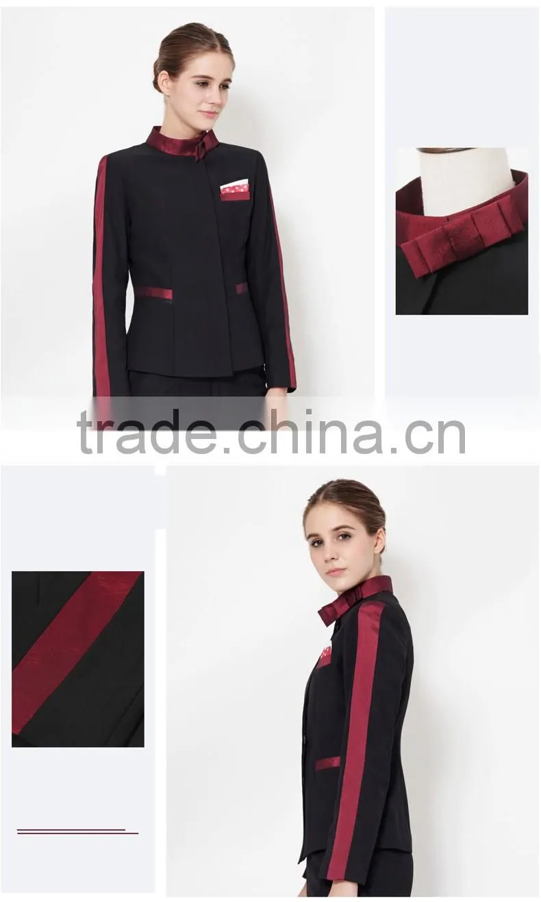 high class fashion hotel service receptionist uniforms