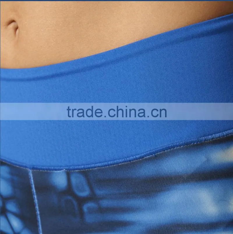Custom Hot Sale Leggins Printed Yoga Sports Tights Womens Fitness Capris