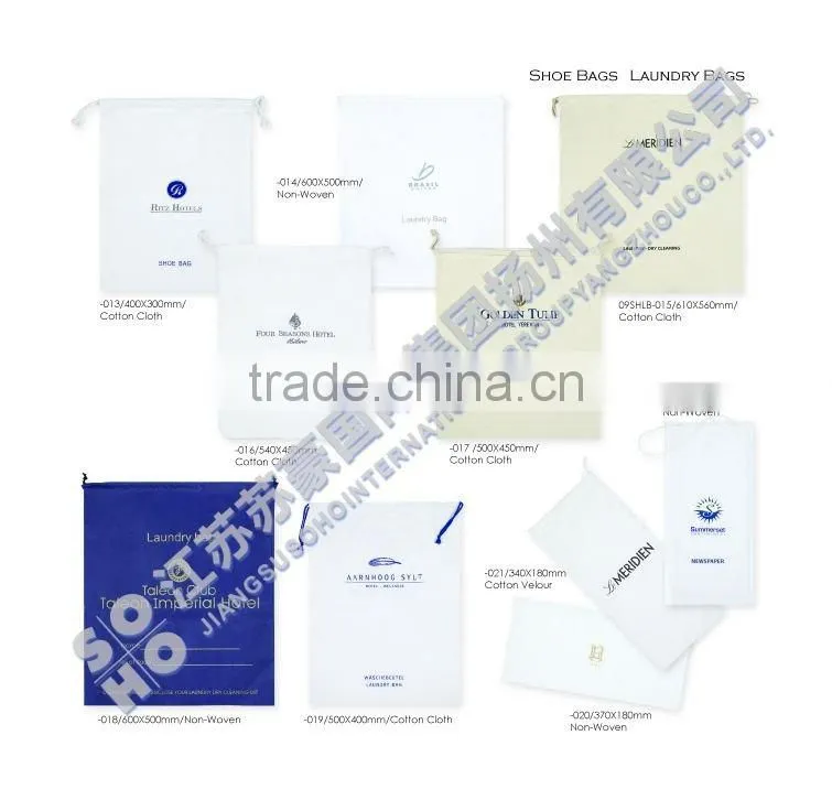 Hotel and home reusable laundry bags