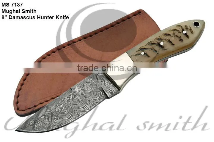 Damascus skinner knife/Hunting knife/wood handle
