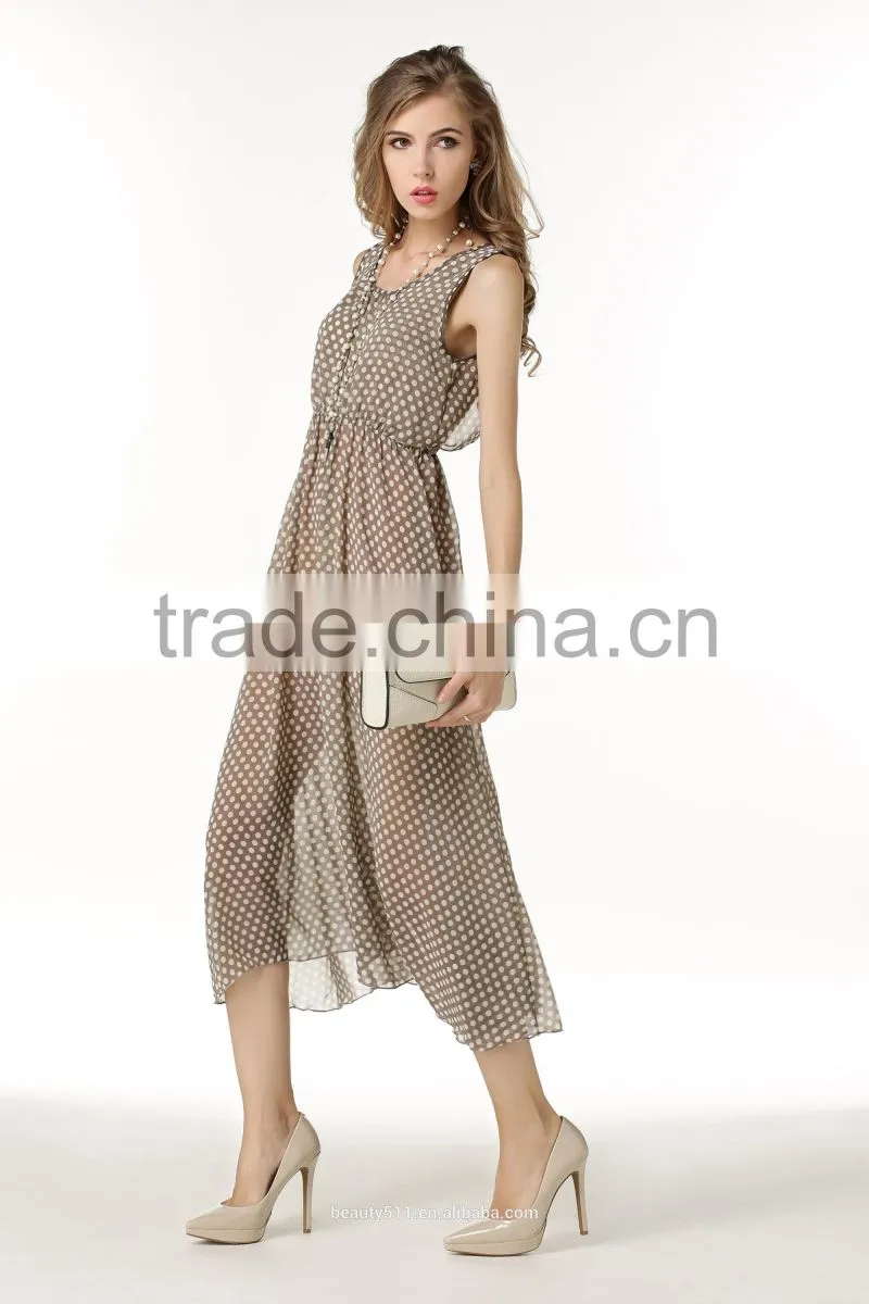 hot Sleeveless O-Neck xxl size women Summer Dress Casual Sexy Long Party Dresses For Fat Girls SD60
