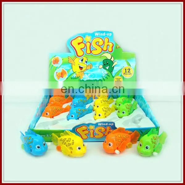 Wind up plastic bath toys swimming fish