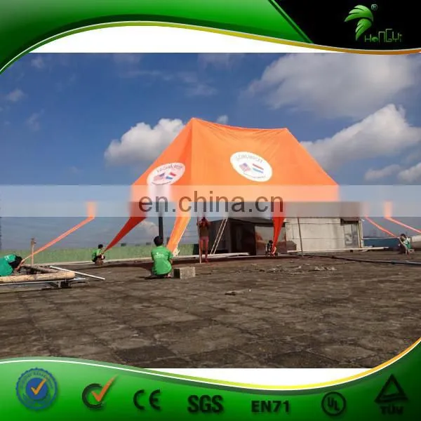 12x8 m Double Twin Peak Star Shade Tent / Aluminum Frame Orange Outdoor Double Star Tent