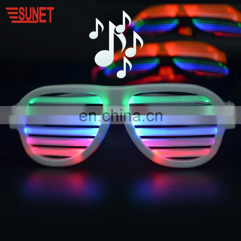 Wedding return gift rechargeable custom logo LED party glasses