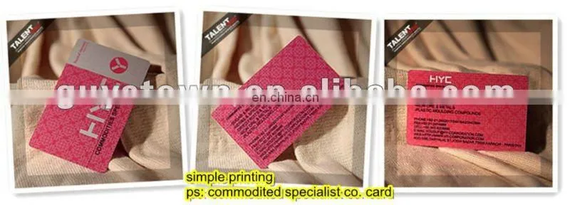 custom printed promotion simple gift business plastic vip warranty card
