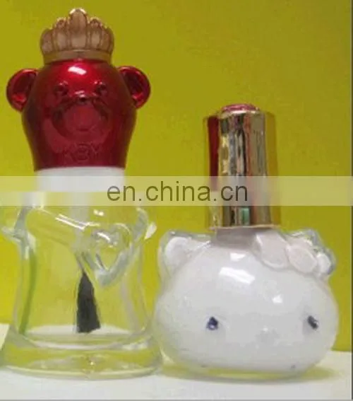 empty glass essential oil nail with cute pattern for children
