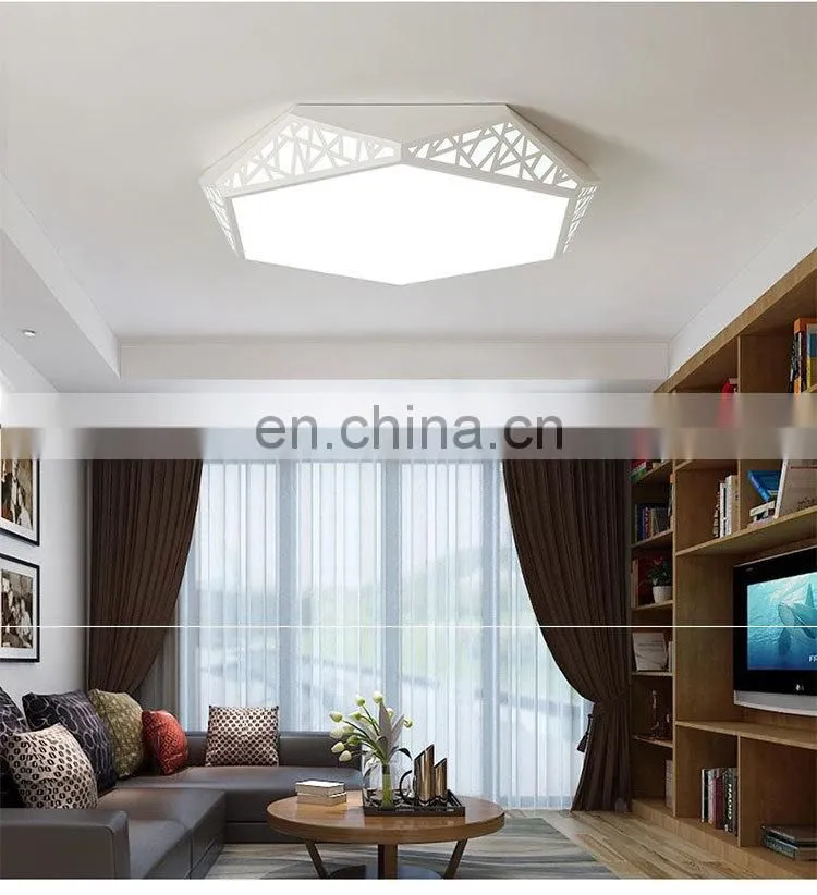 Fashion personality round LED ceiling lamp living room simple warm romantic art lights