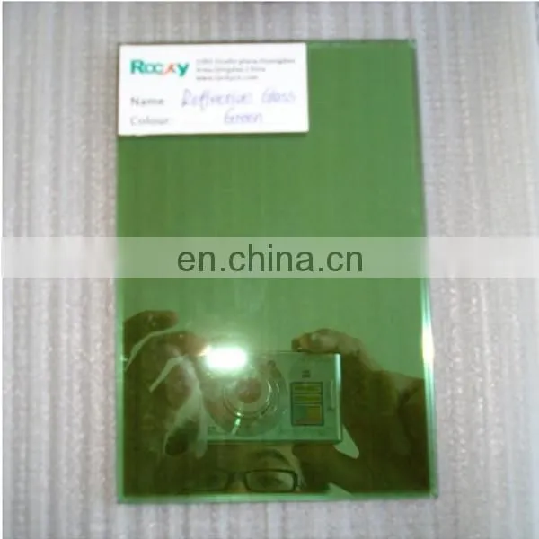 4mm 5mm 6mm Light French Green / Dark Green Reflective Glass with ISO, CCC and CE certificate