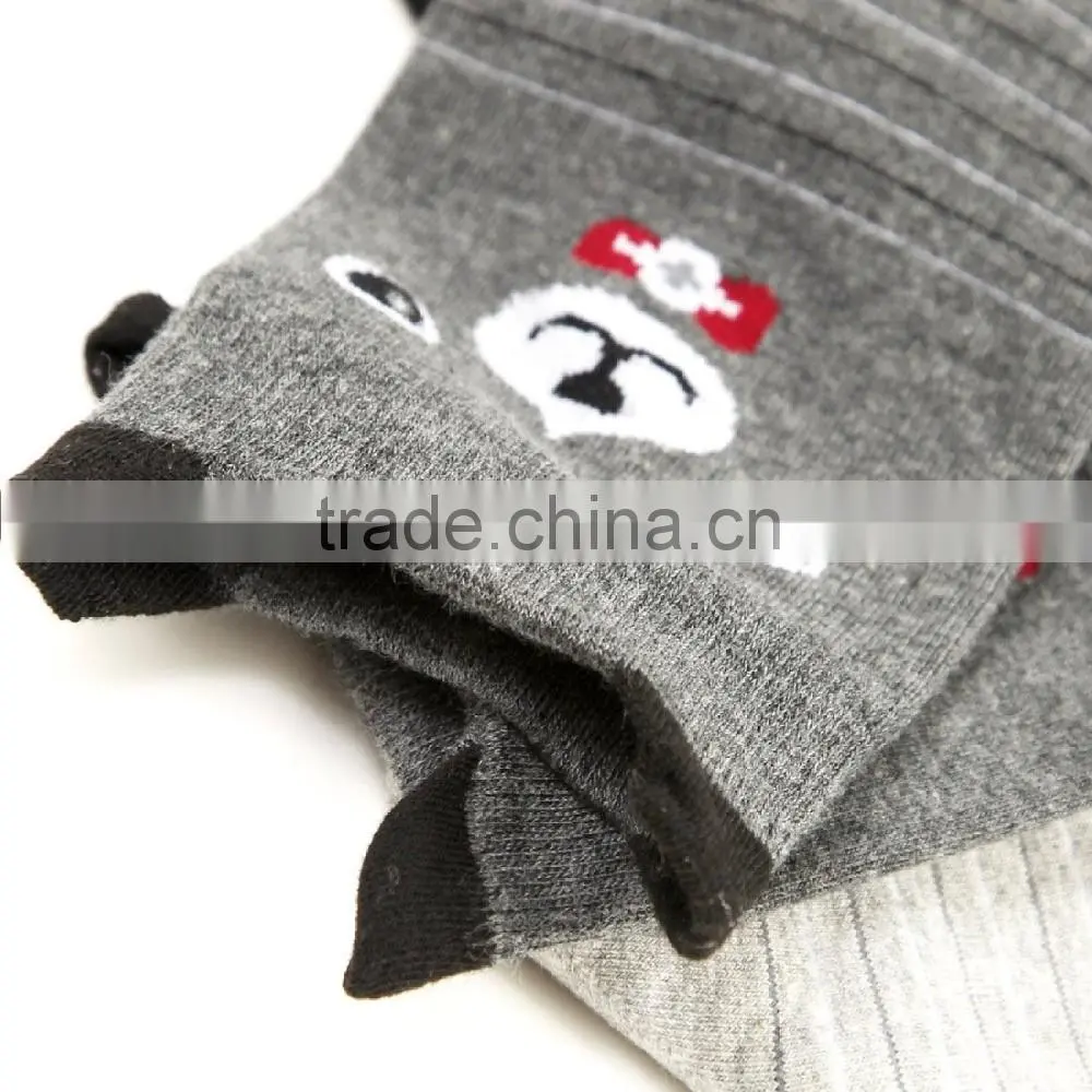 crew cotton children customized girls bear school kids socks wholesales
