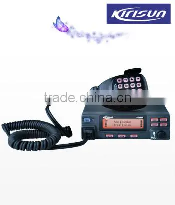 Kirisun PT6808 dmr uhf/vhf Mobile Radio with Large Dot Matrix LCD and 6 System networks for MPT1327 Trunking System