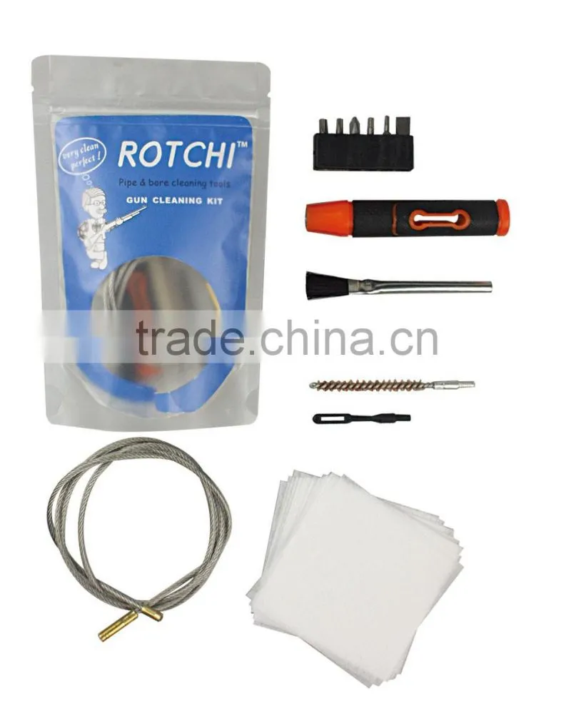gun cleaning kit with screw drivers, flexible gun cleaning kit, gun accessories