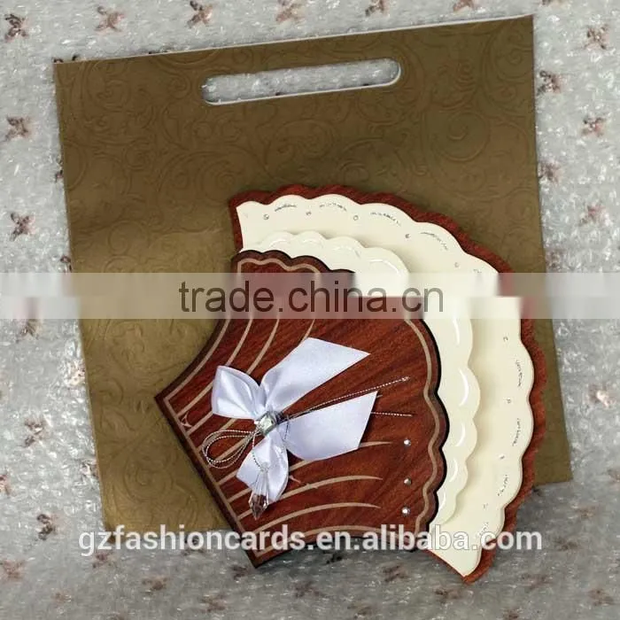 2014 Luxury Wooden Wedding Invitations