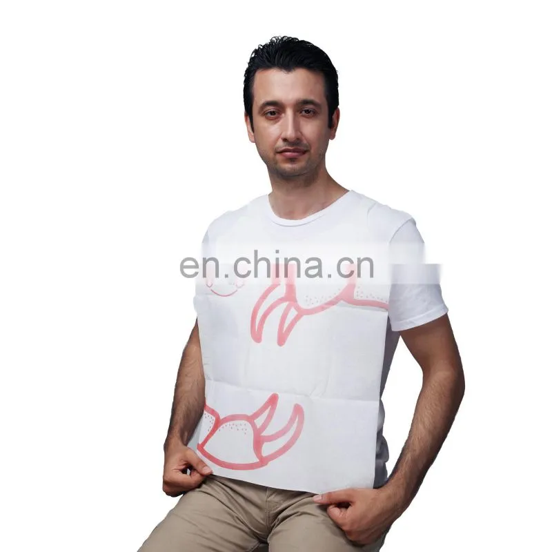 BBQ Grill Personalised Non Woven Disposable Apron Printed Adult Bibs