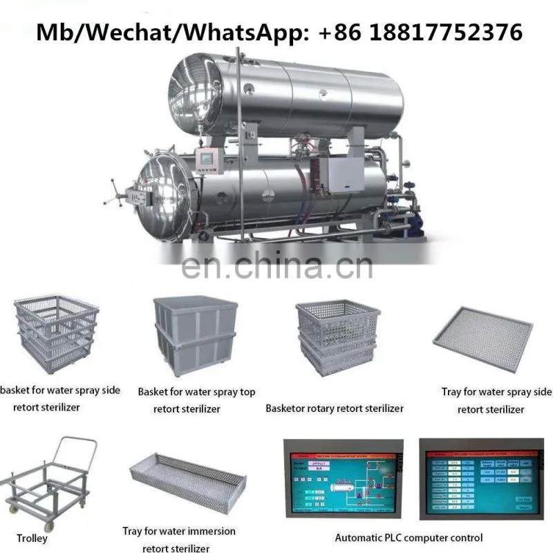 Factory price high pressure sterilization food retort