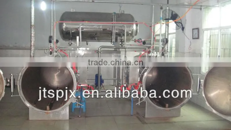 2+1 stainless steel full-automatic hot water circulating immersion retort food sterilization equipment