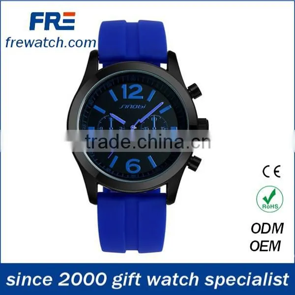 new fashion ladies genewa silicone watches with stone three dial rubber geneva watch