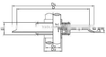 wire rope cast iron sheave for crane