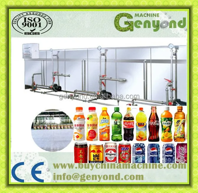 Spraying Cooling Tunnel for Bottled Juice Pasteurization and Cooling