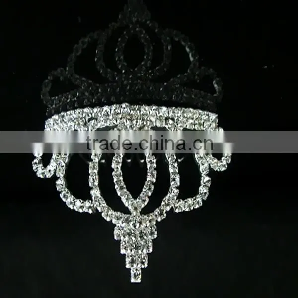 New style crystal full round crown tiara wholesale small kids crown big peagent hair accessories