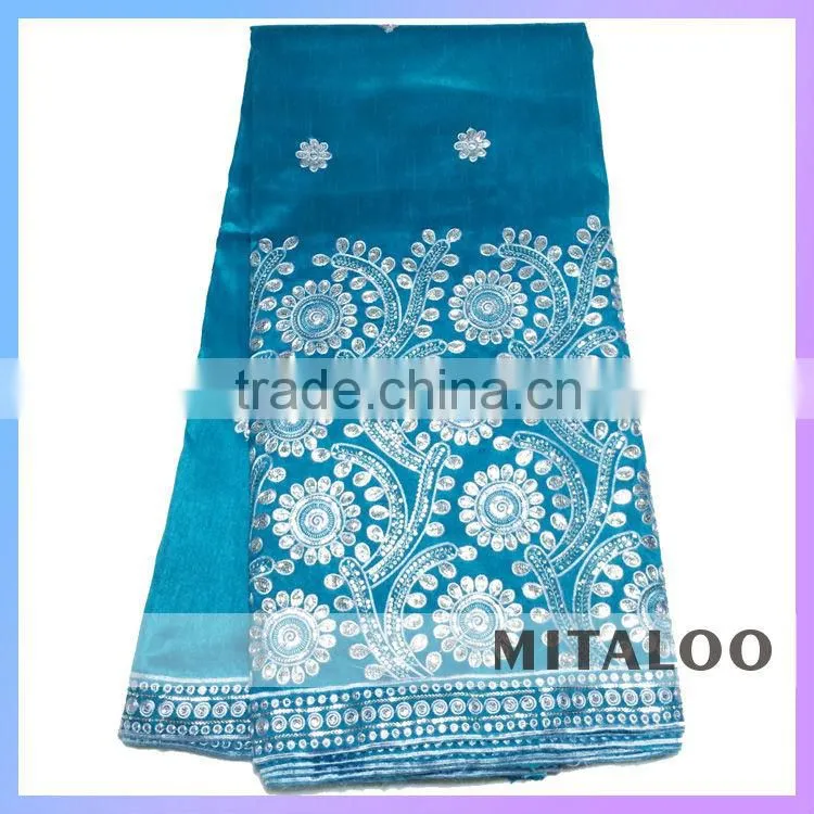 Mitaloo MGP0042 Fashionable Raw Silk George Lace Fabric