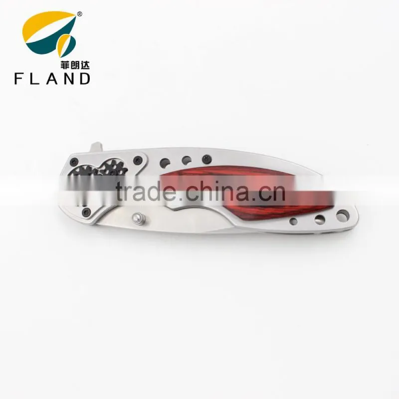 yangjiang factory supply Gear Desgin bearing knife pivot stainless steel titanium hunting knife