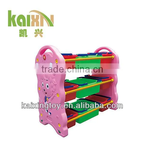 2015 School Furniture Children Plastic Toy Storage Shelf