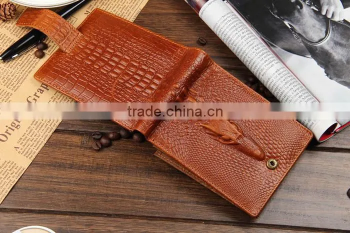 Imported Leather High Quality Mens Genuine Crocodile Skin Leather Wallet