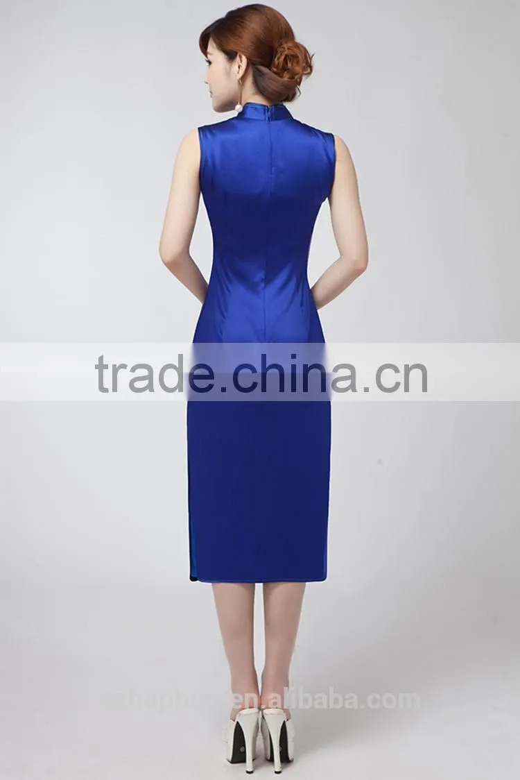 Hot new fashion embroidered dress handmade embroidery in china